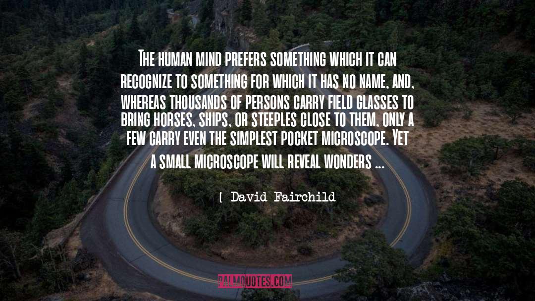 David Fairchild Quotes: The human mind prefers something