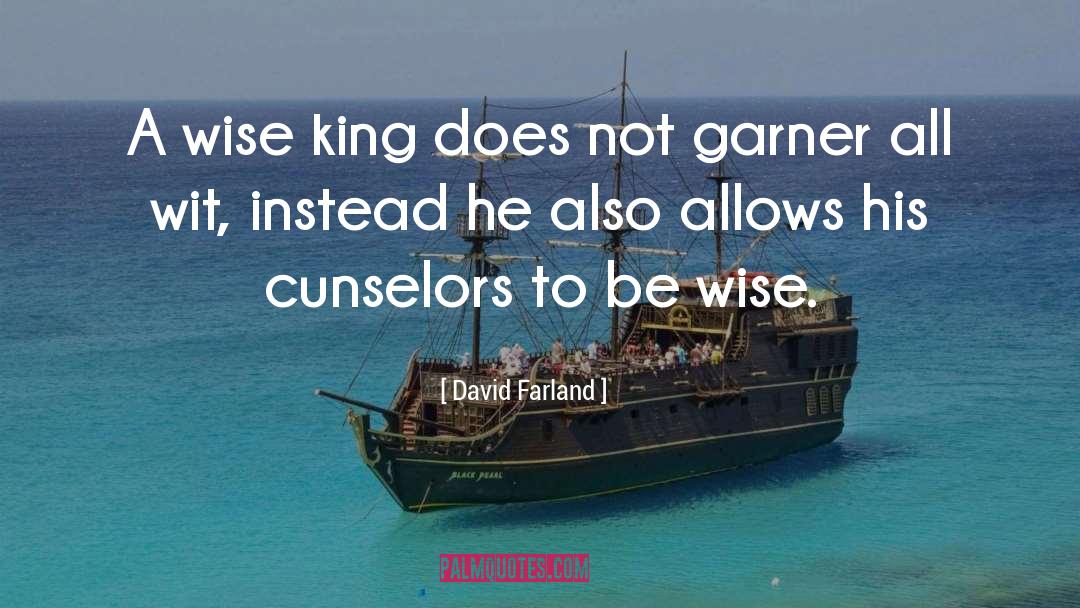 David Farland Quotes: A wise king does not