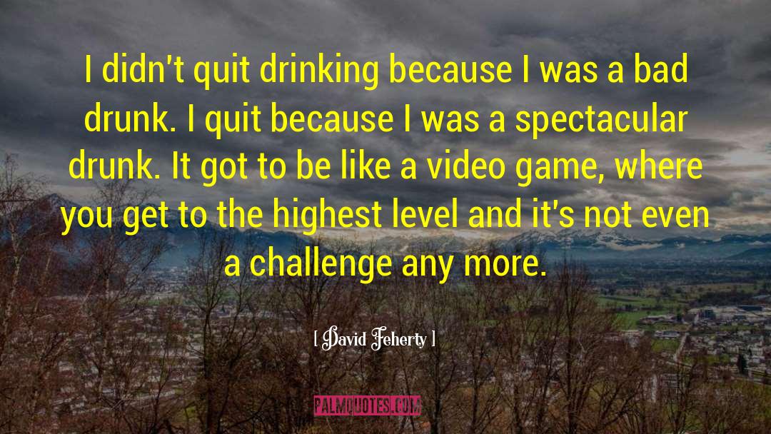 David Feherty Quotes: I didn't quit drinking because