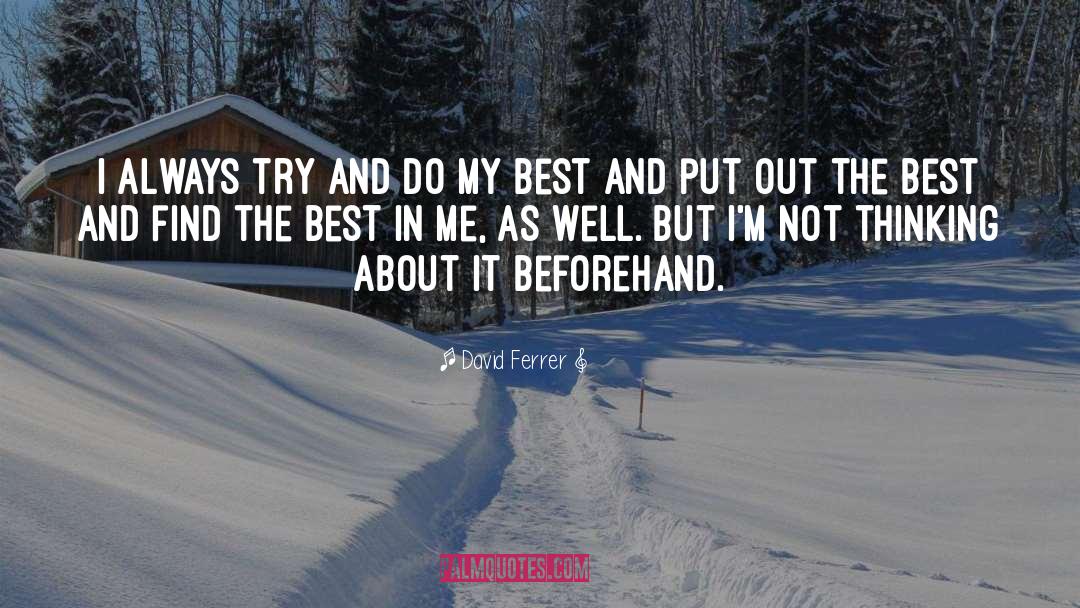 David Ferrer Quotes: I always try and do