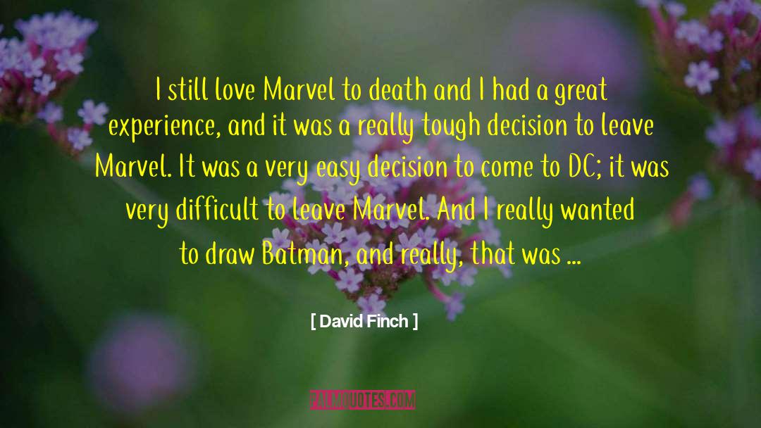 David Finch Quotes: I still love Marvel to