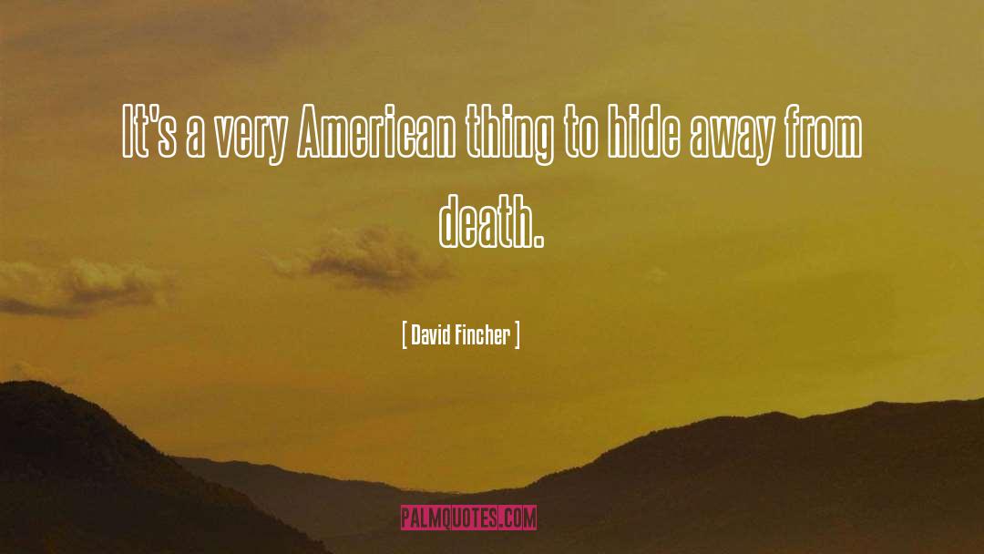 David Fincher Quotes: It's a very American thing