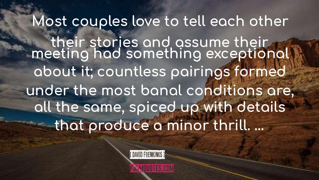 David Foenkinos Quotes: Most couples love to tell