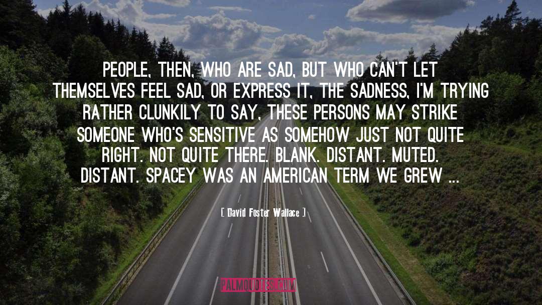 David Foster Wallace Quotes: People, then, who are sad,