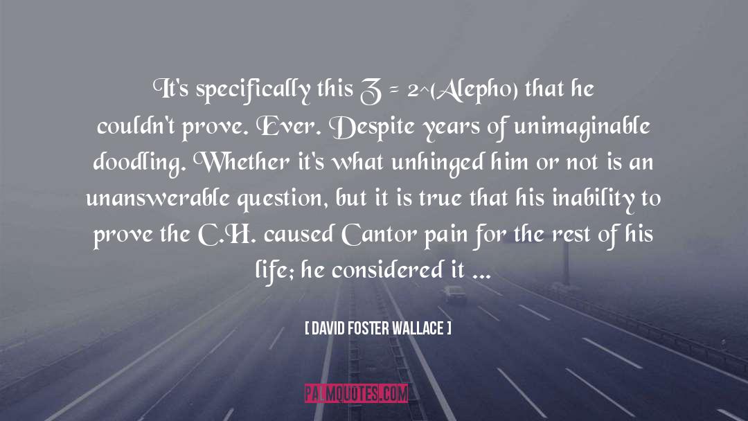 David Foster Wallace Quotes: It's specifically this Z =