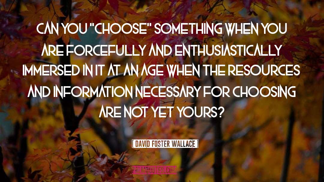 David Foster Wallace Quotes: Can you 