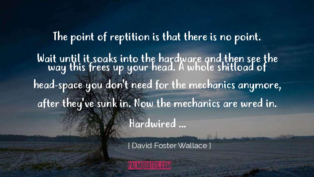 David Foster Wallace Quotes: The point of reptition is