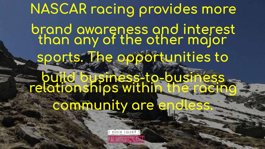 David Fricke Quotes: NASCAR racing provides more brand