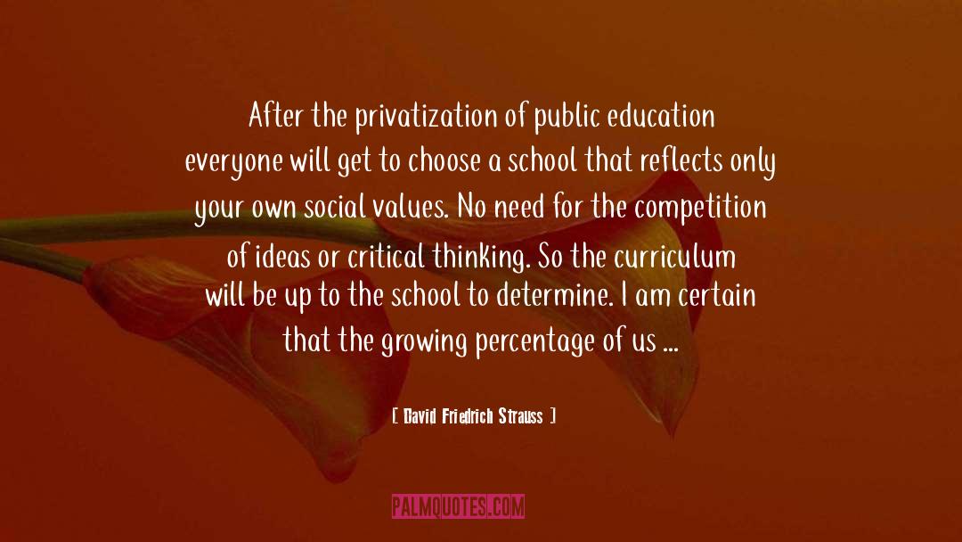 David Friedrich Strauss Quotes: After the privatization of public