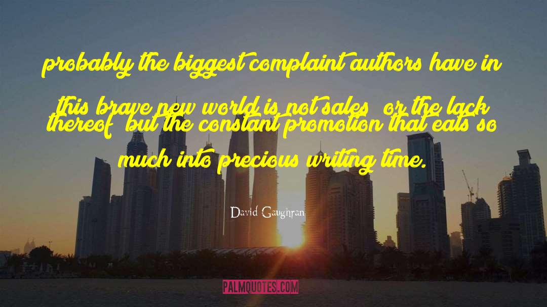 David Gaughran Quotes: probably the biggest complaint authors