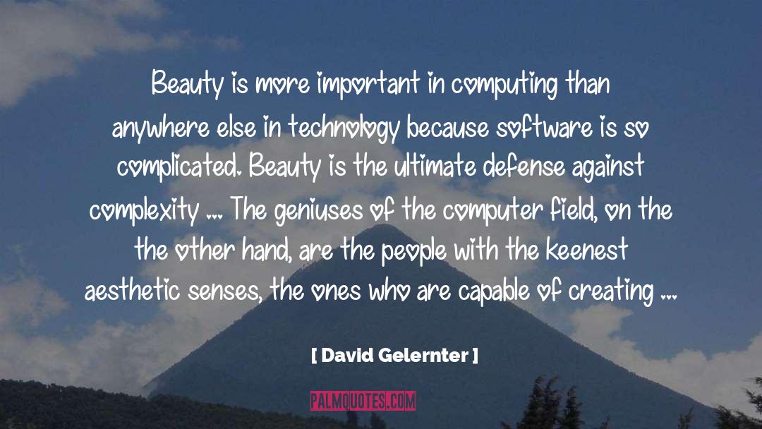 David Gelernter Quotes: Beauty is more important in