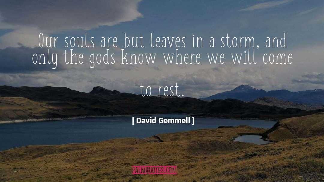 David Gemmell Quotes: Our souls are but leaves