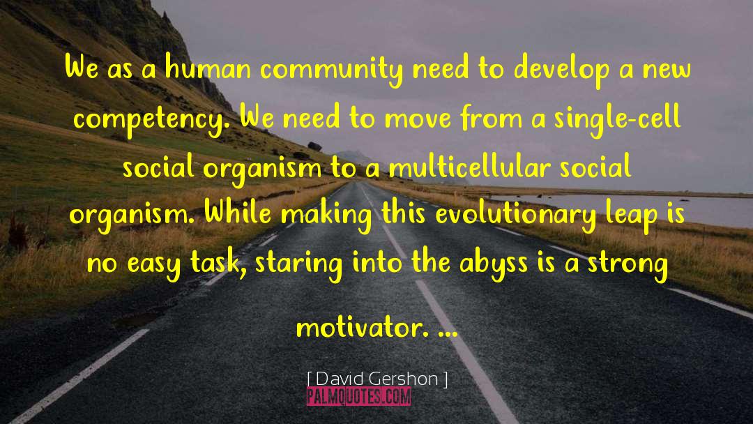 David Gershon Quotes: We as a human community