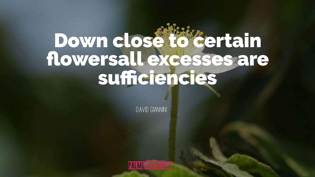 David Giannini Quotes: Down close to certain flowers<br>all