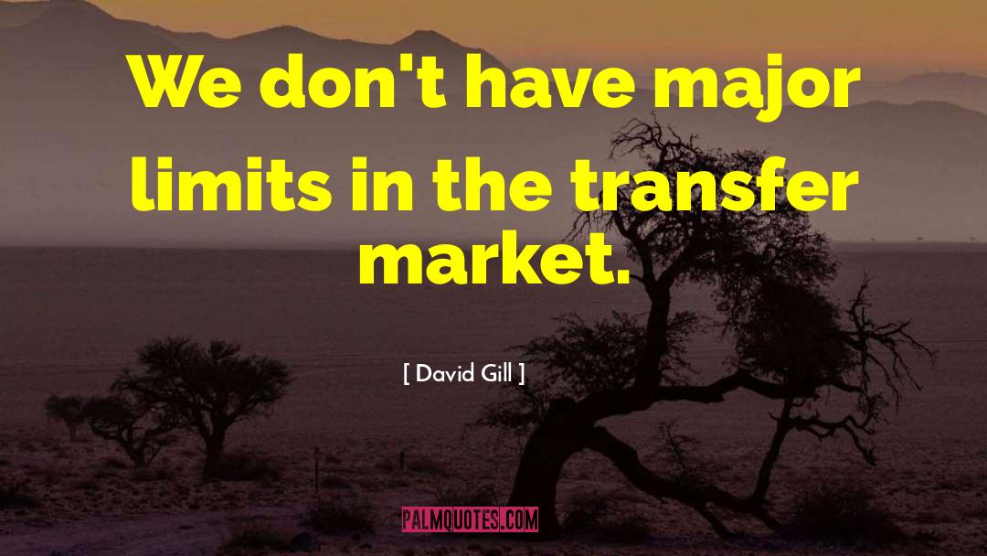 David Gill Quotes: We don't have major limits