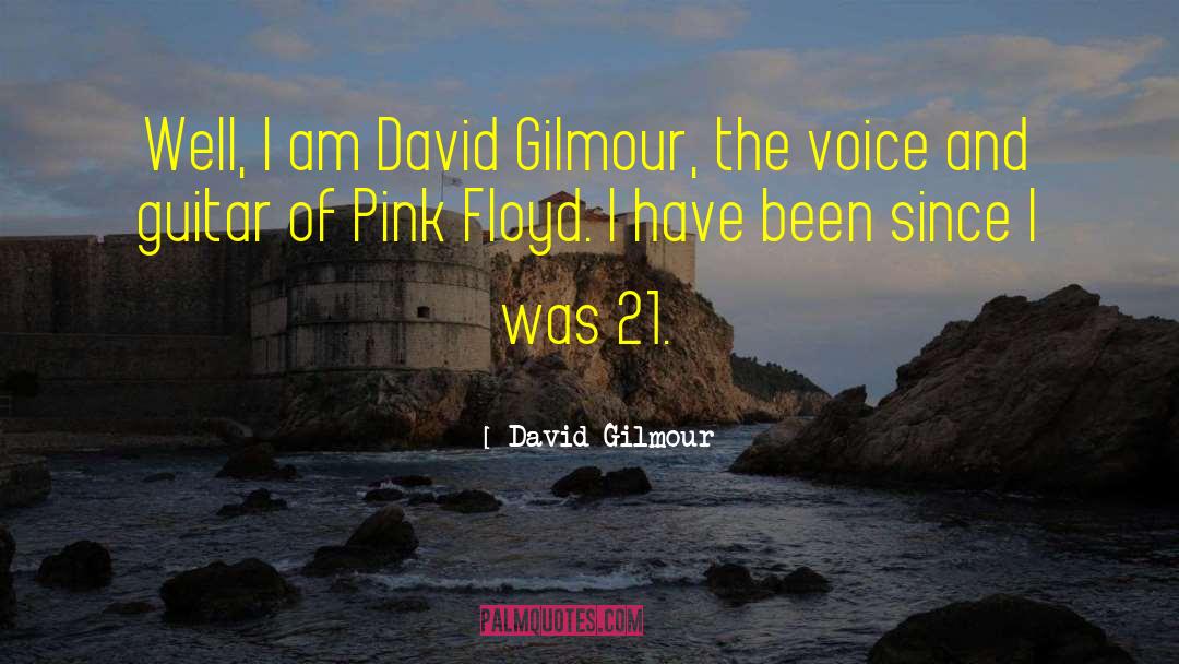 David Gilmour Quotes: Well, I am David Gilmour,