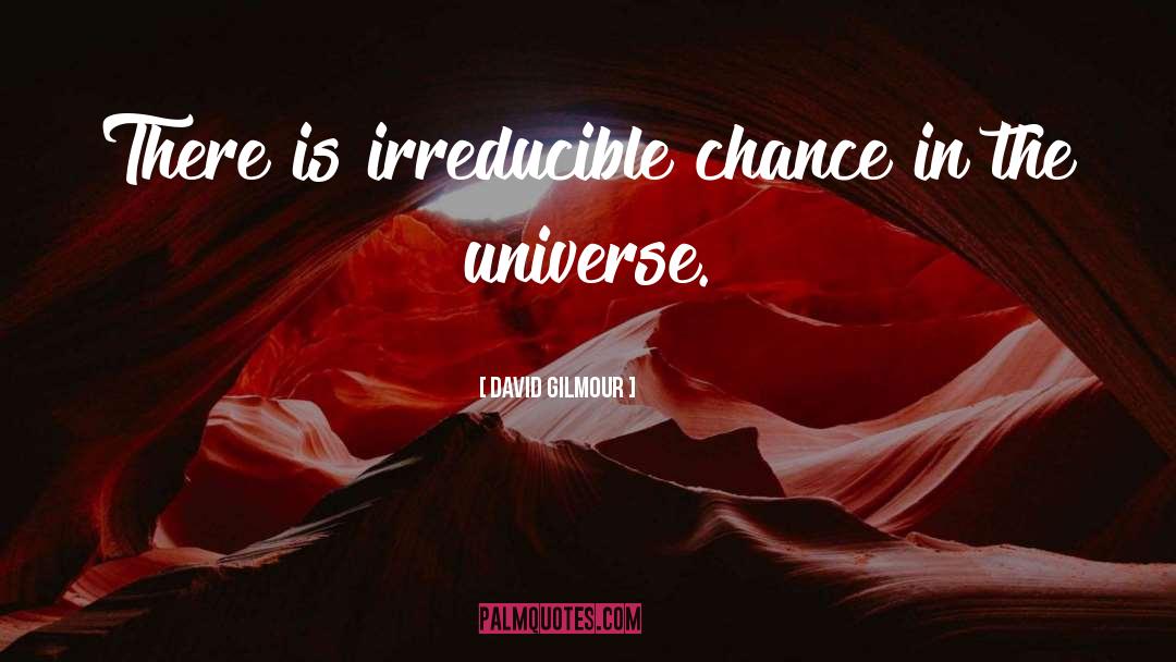 David Gilmour Quotes: There is irreducible chance in