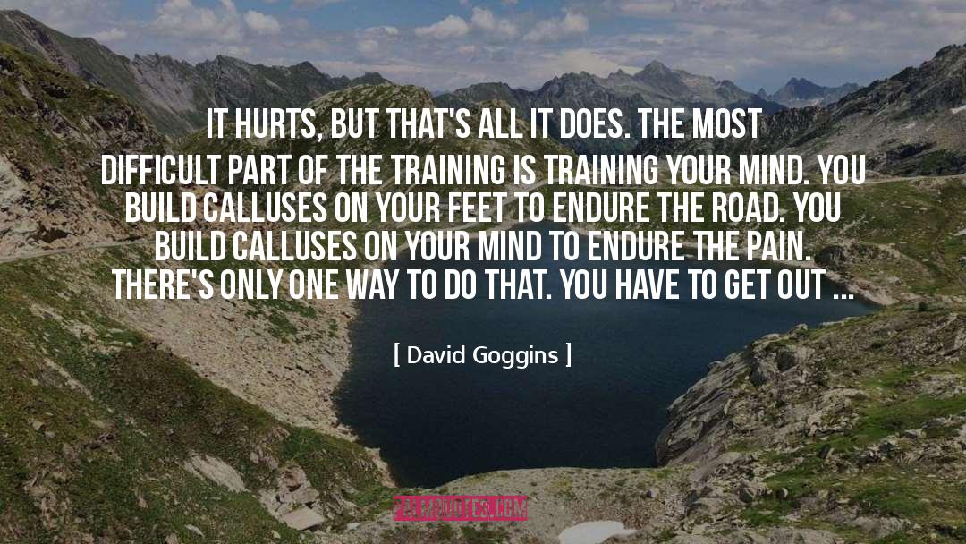 David Goggins Quotes: It hurts, but that's all