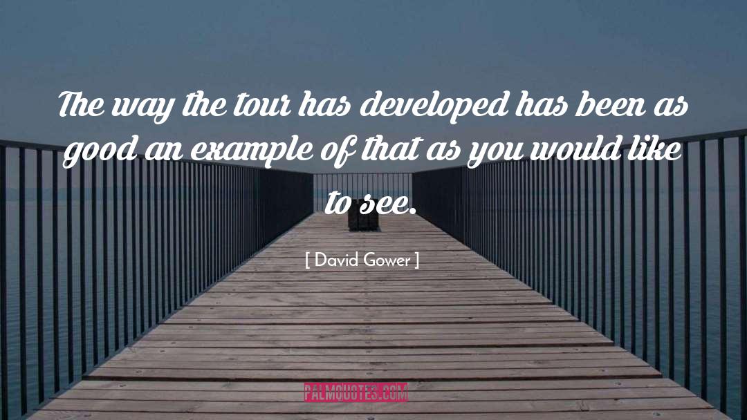 David Gower Quotes: The way the tour has