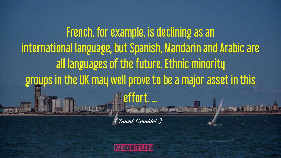 David Graddol Quotes: French, for example, is declining