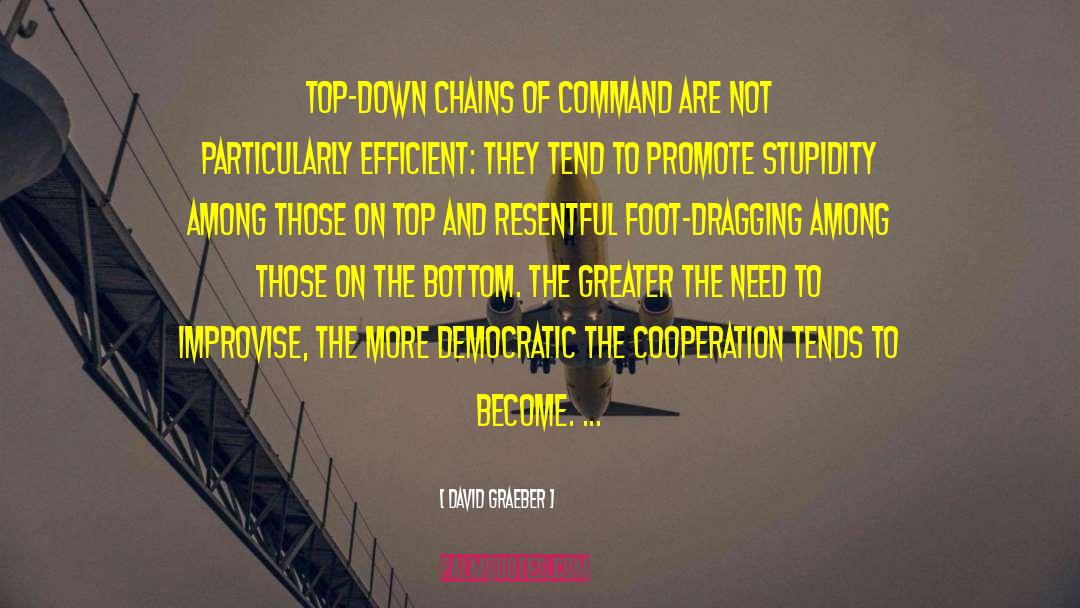 David Graeber Quotes: top-down chains of command are