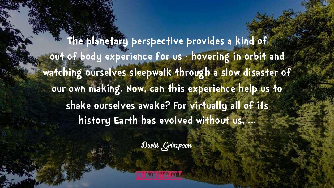 David Grinspoon Quotes: The planetary perspective provides a