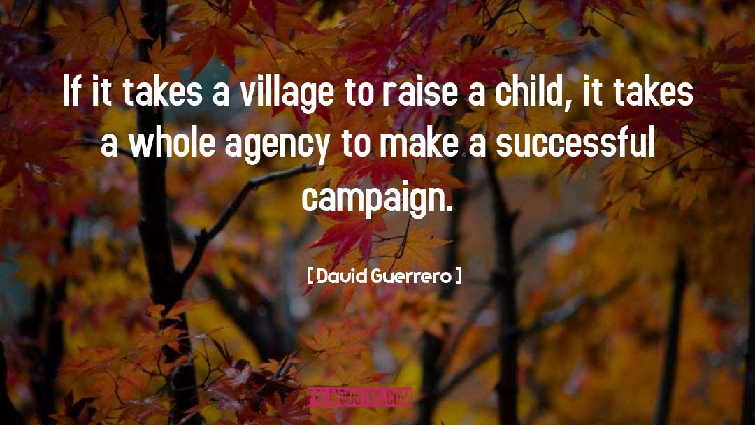 David Guerrero Quotes: If it takes a village