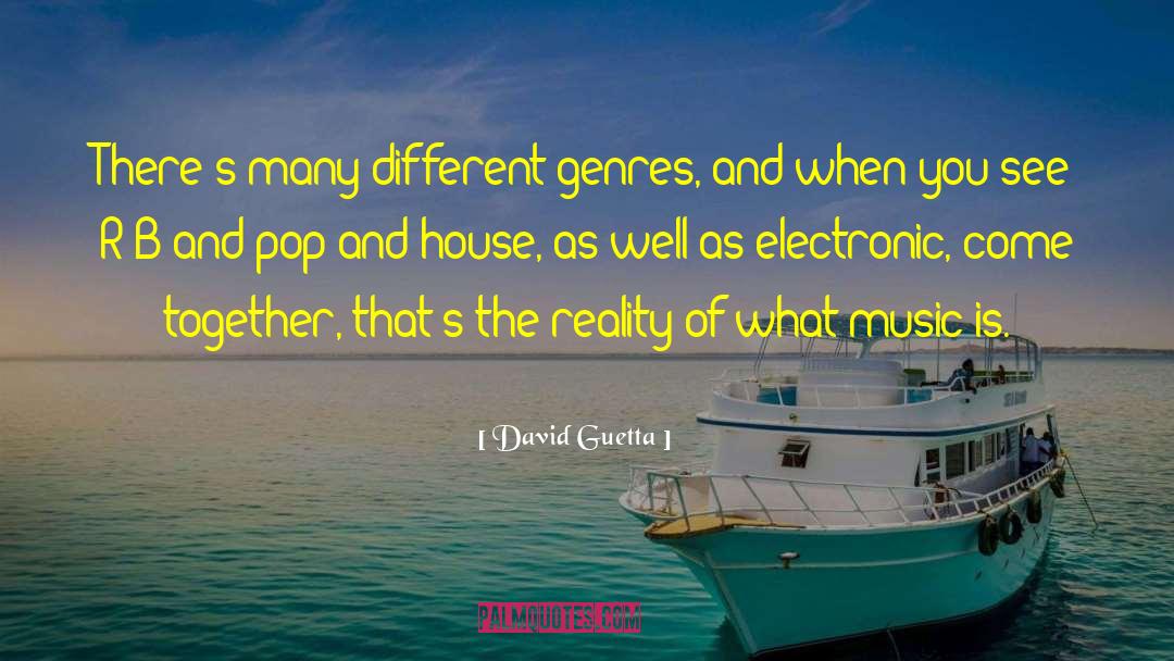 David Guetta Quotes: There's many different genres, and