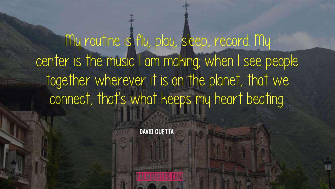 David Guetta Quotes: My routine is fly, play,