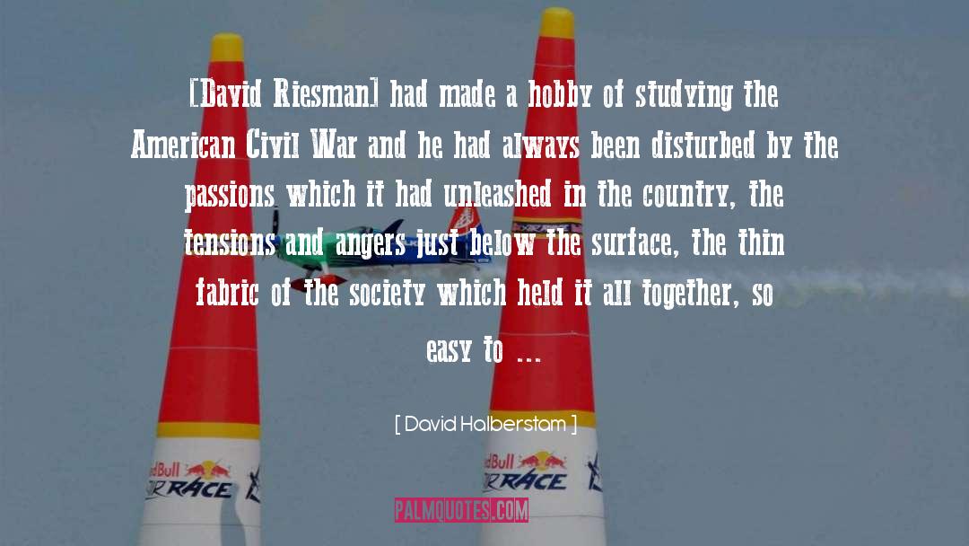 David Halberstam Quotes: [David Riesman] had made a