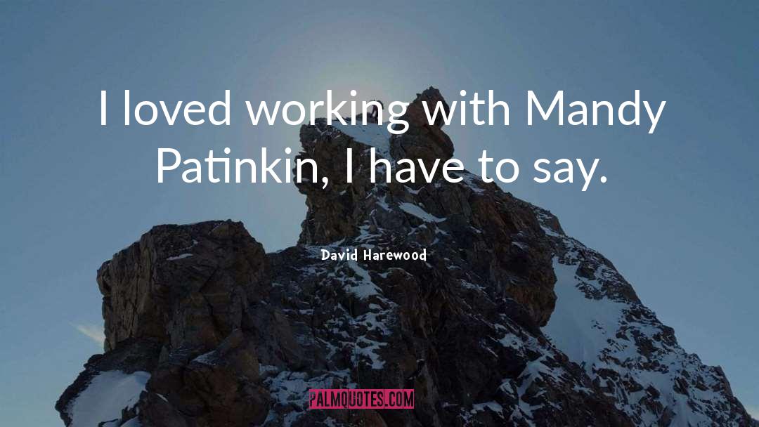 David Harewood Quotes: I loved working with Mandy