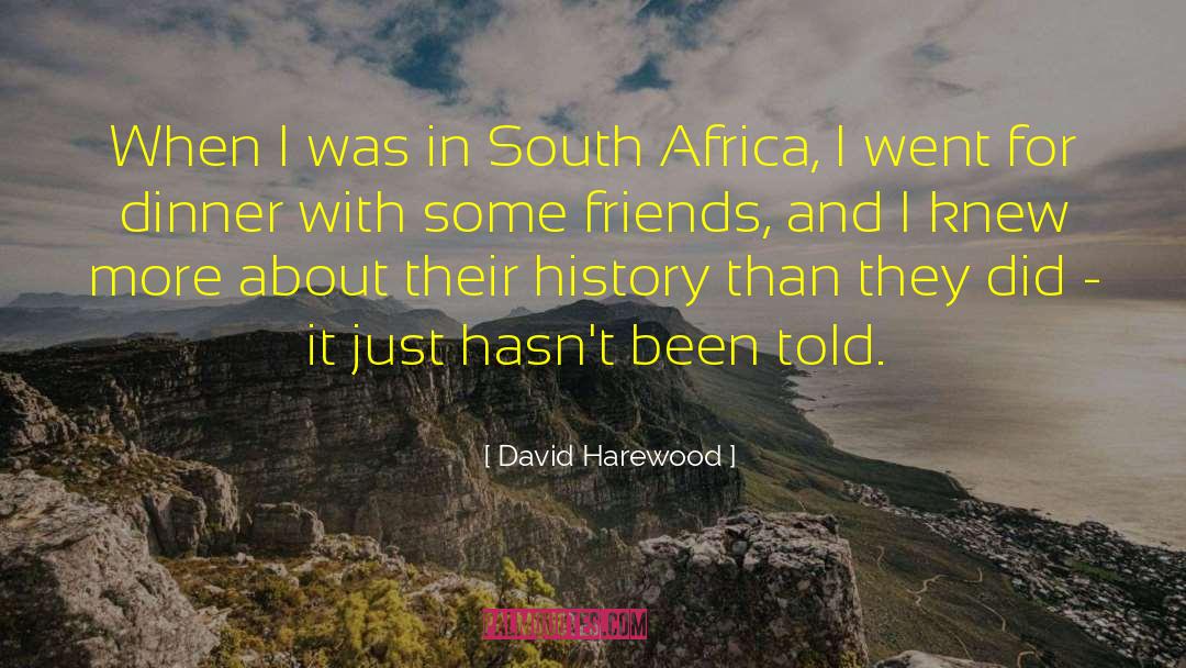 David Harewood Quotes: When I was in South