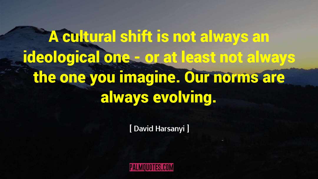David Harsanyi Quotes: A cultural shift is not