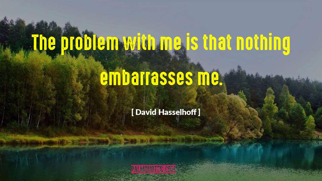 David Hasselhoff Quotes: The problem with me is