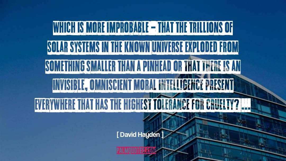 David Hayden Quotes: Which is more improbable -