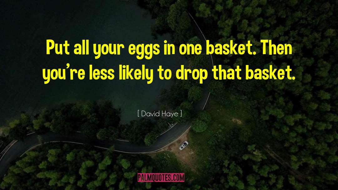 David Haye Quotes: Put all your eggs in