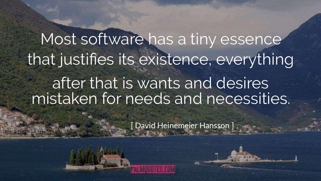 David Heinemeier Hansson Quotes: Most software has a tiny