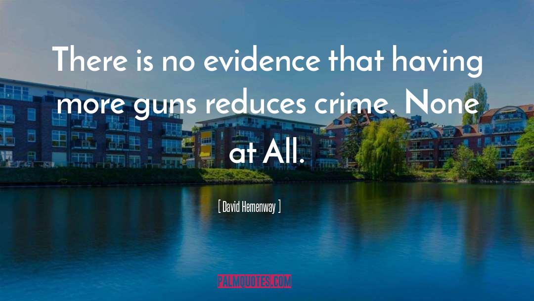 David Hemenway Quotes: There is no evidence that