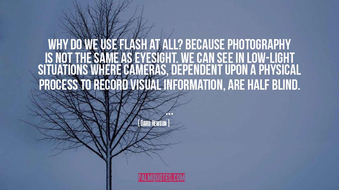 David Hewson Quotes: Why do we use flash