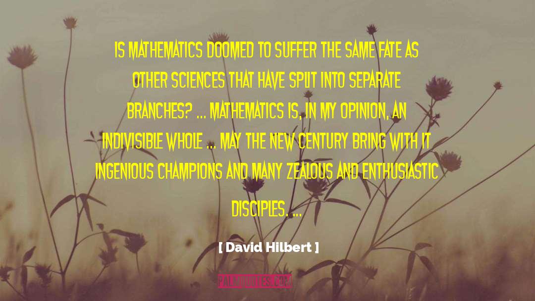 David Hilbert Quotes: Is mathematics doomed to suffer
