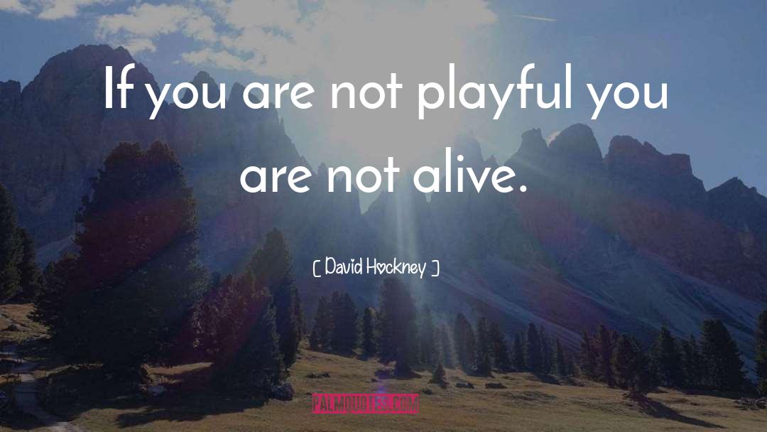 David Hockney Quotes: If you are not playful