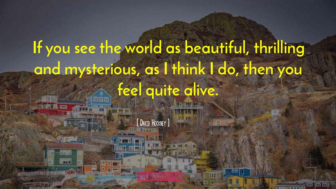 David Hockney Quotes: If you see the world