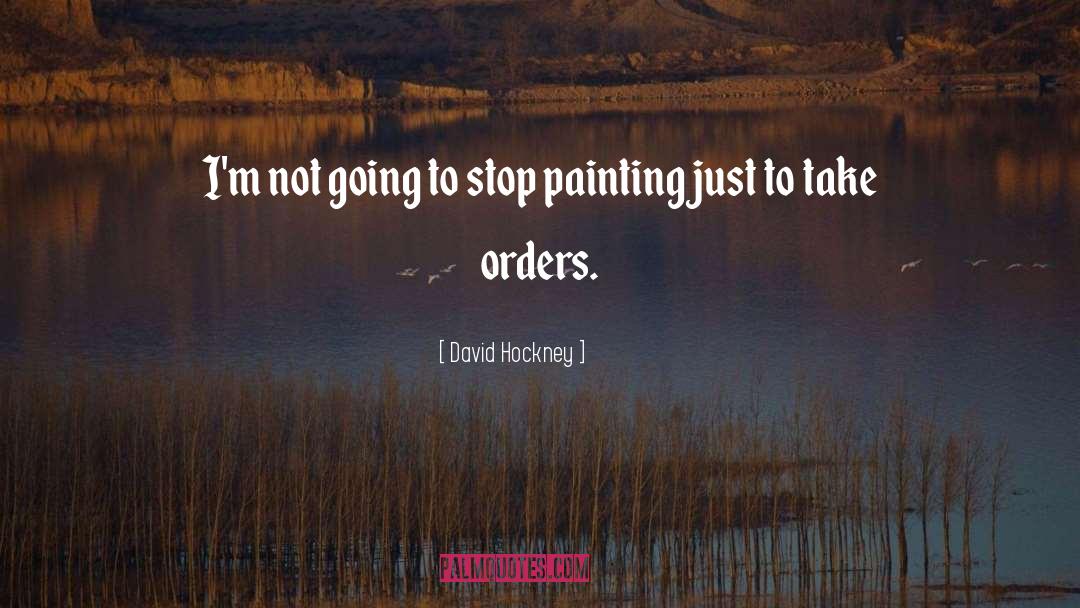 David Hockney Quotes: I'm not going to stop