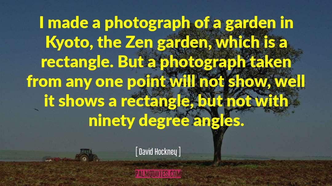 David Hockney Quotes: I made a photograph of