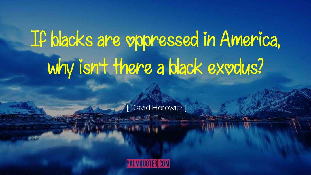 David Horowitz Quotes: If blacks are oppressed in