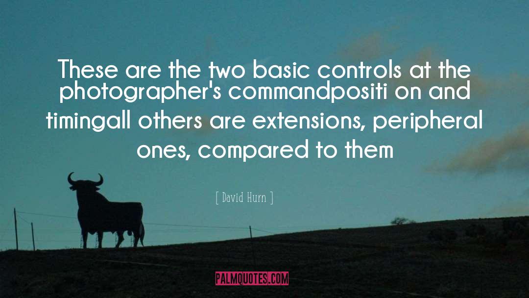 David Hurn Quotes: These are the two basic
