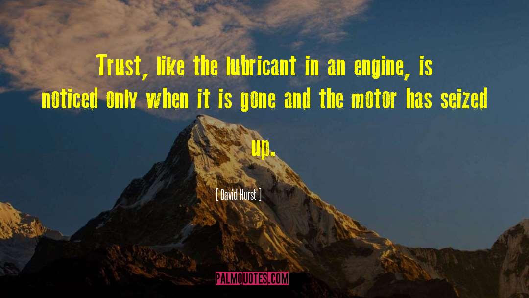 David Hurst Quotes: Trust, like the lubricant in