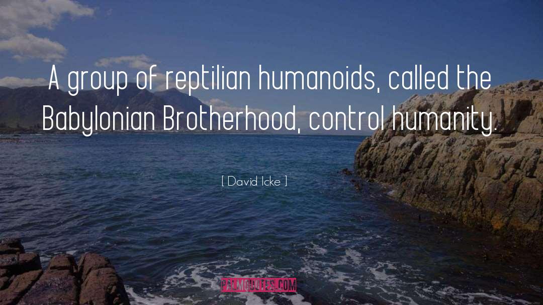 David Icke Quotes: A group of reptilian humanoids,