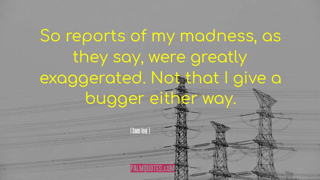 David Icke Quotes: So reports of my madness,
