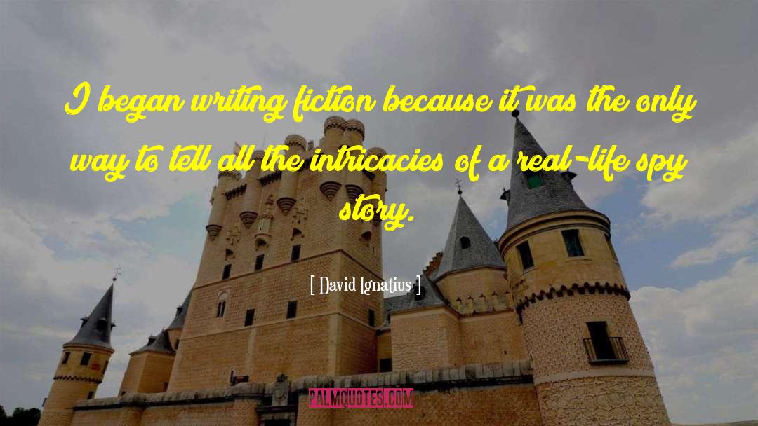 David Ignatius Quotes: I began writing fiction because